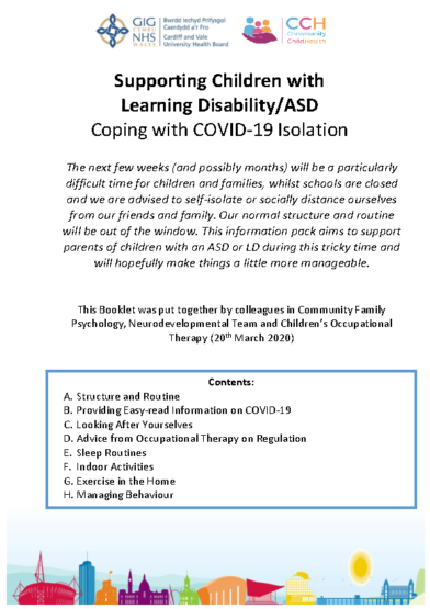 Supporting Children with LD & ASD with COVID Isolation