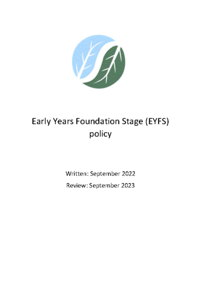 Early Years Foundation Stage Policy