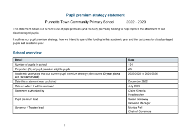 Pupil Premium Strategy Statement 2022-23