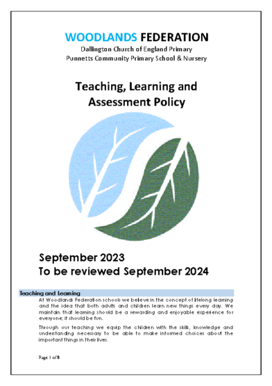 Teaching, Learning & Assessment Policy