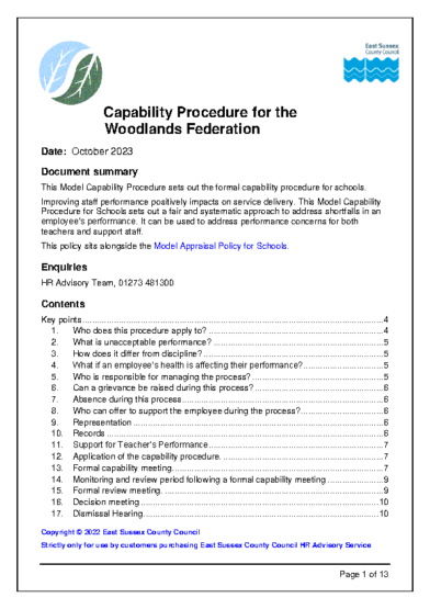 Capability Procedure