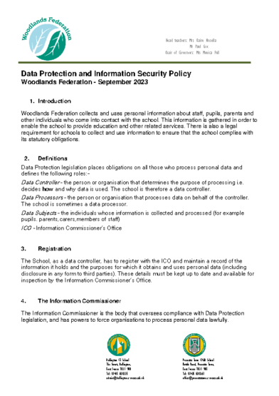 Data Protection & Information Security Policy