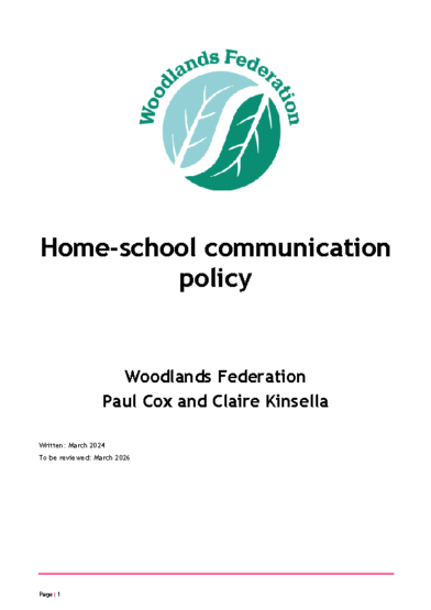 Home School Communication Policy
