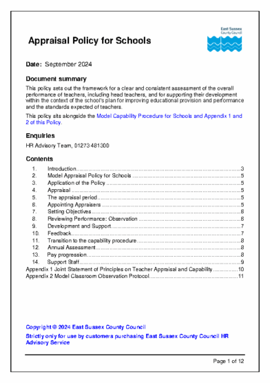 Appraisal Policy
