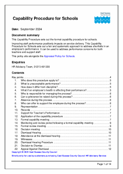 Capability Procedure