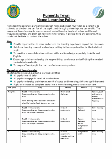 Home Learning Policy