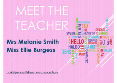 Oak Class Meet the Teacher 2026-27
