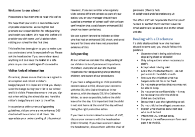 Visitor Information Leaflet